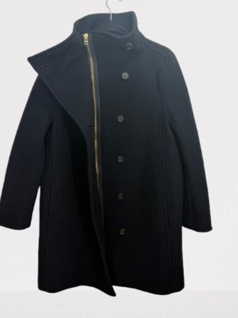 J.Crew Villa Coat in Italian Stadium-Cloth Wool Size 2 in Black - Picture 8 of 15